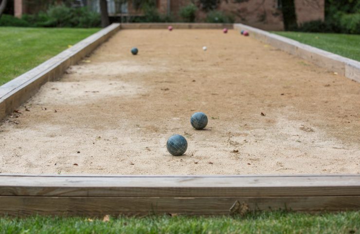 outdoor bocce ball court