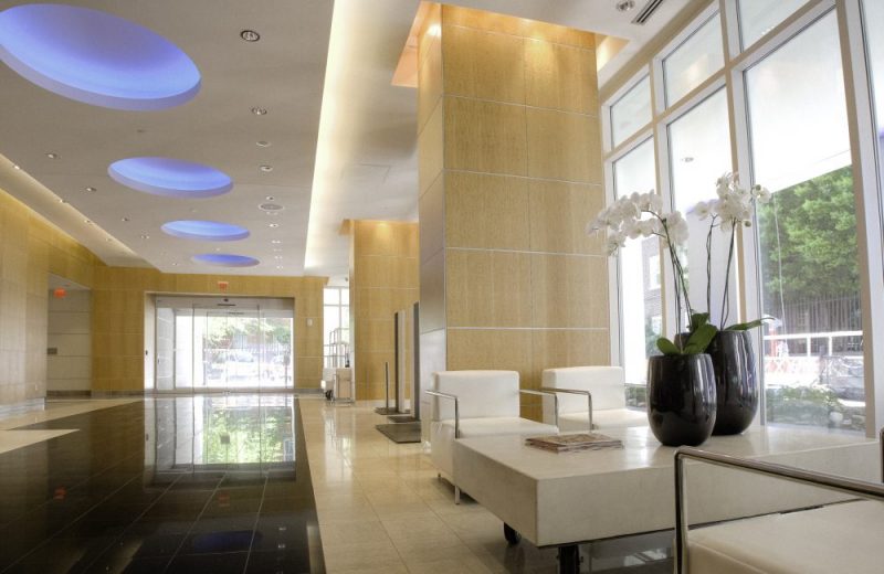 Lobby with 24 hour professional concierge