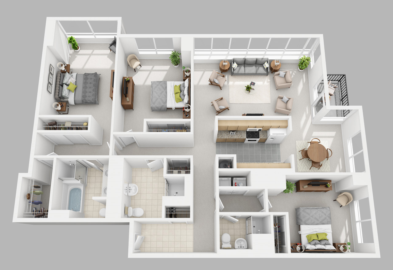 3 bedroom apartment in washington square
