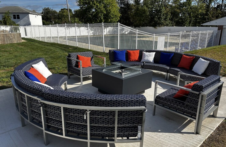 Outdoor Lounge Area With Fire Pit