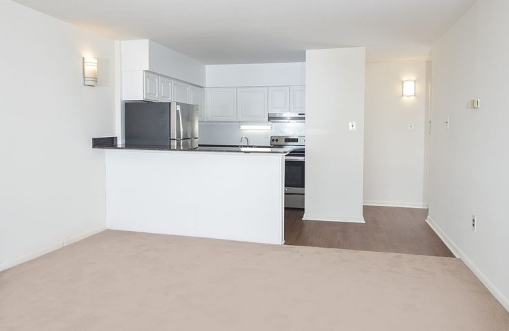 open kitchen layout and dining area 