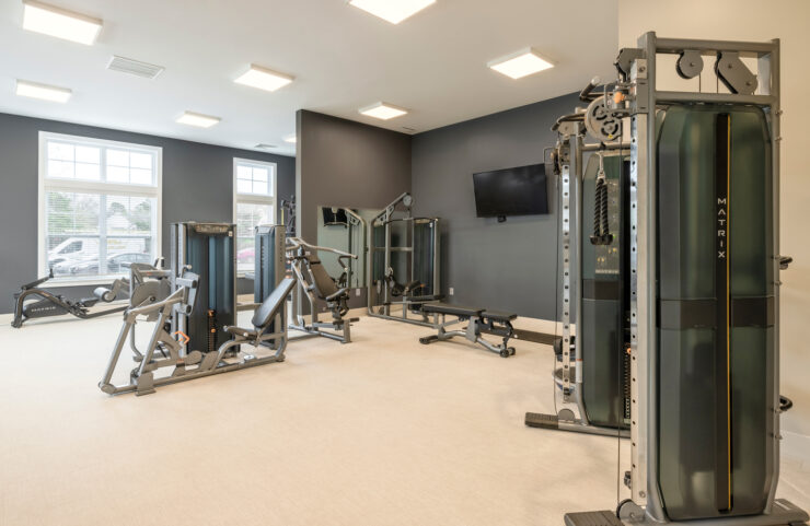 weight machines in the fitness center