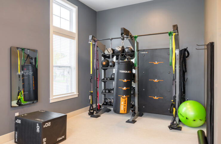 strength training in the fitness center 