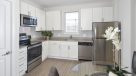 eat in kitchen with stainless steel appliances