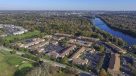 aerial view of westover club and the schuylkill river 