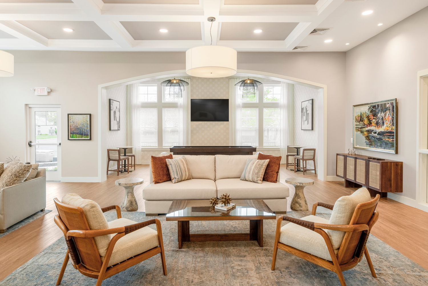 seating area in the clubhouse