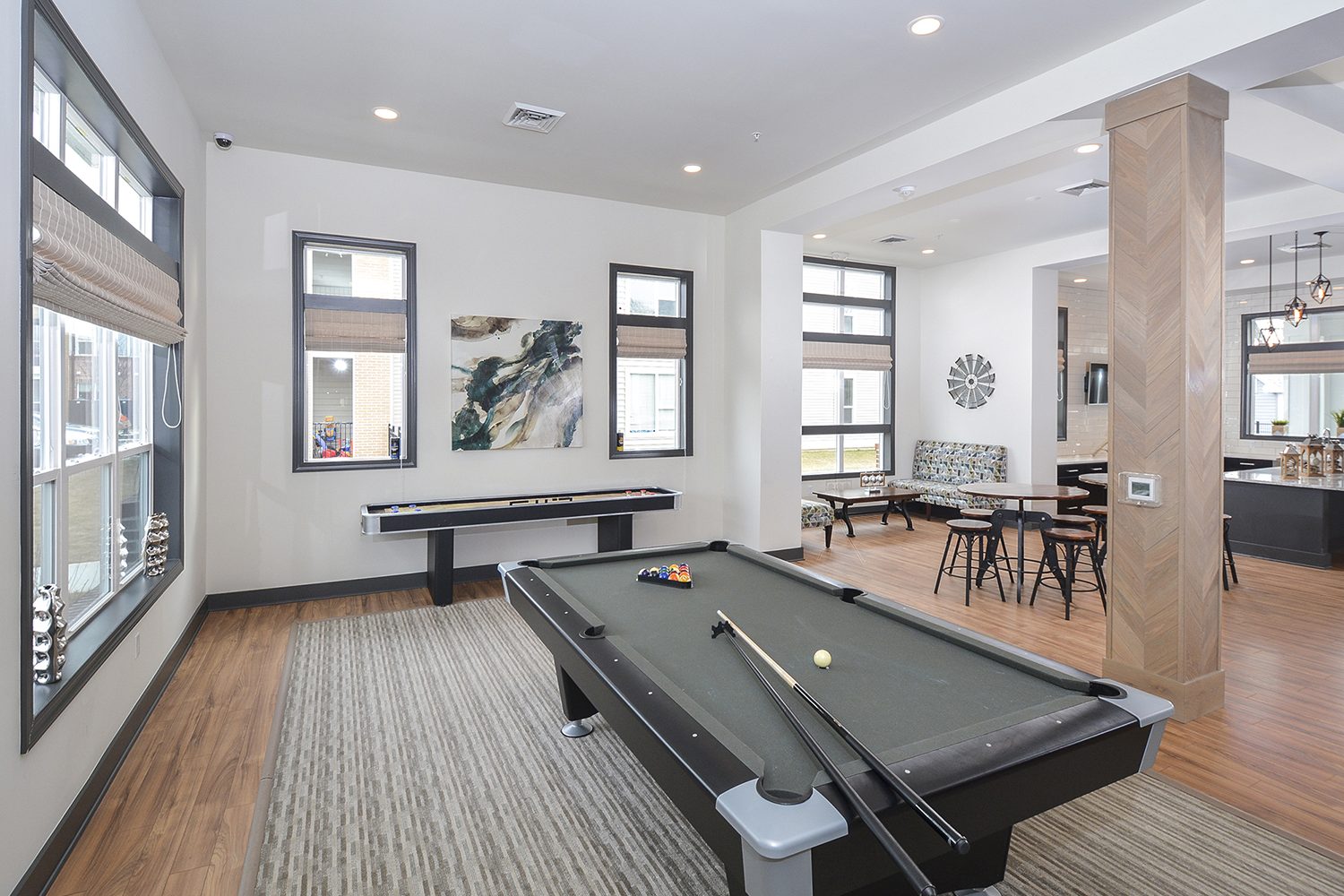 billiards in the community center