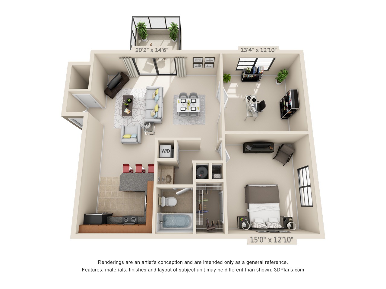 2 bedroom apartments with Den in Boca Raton