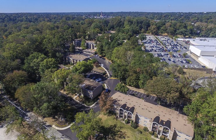 aerial view of radnor crossing