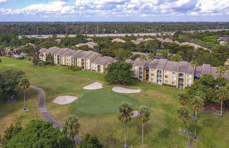 aerial view of st andrews and golf course
