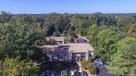 aerial view of exterior apartments and parking lot 