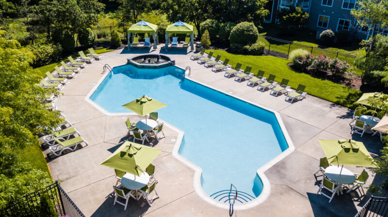 Outdoor salt water pool