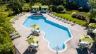 aerial view of outdoor salt water pool 