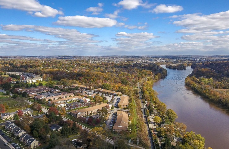 Aerial View of Westover Club And Fall Foliage 