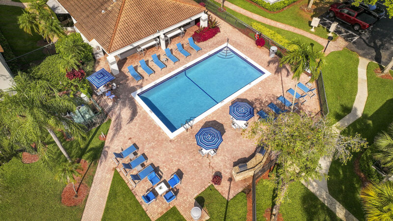 Heated swimming pool
