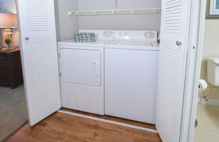 full size washer and dryer in each home