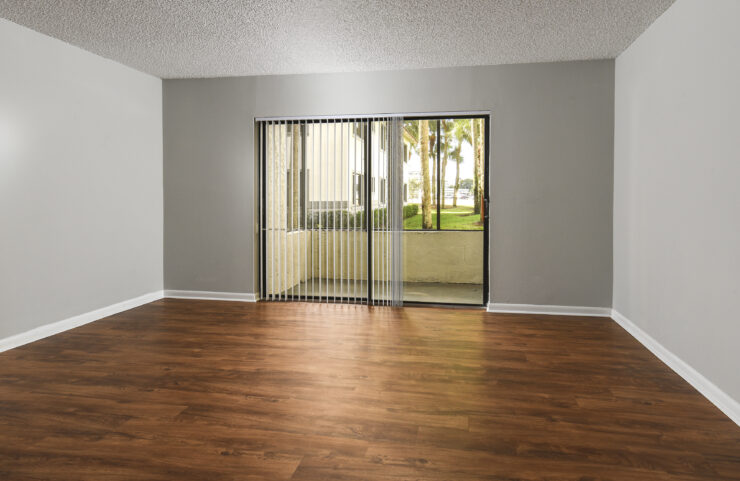 Living Area with sliding doors to patio