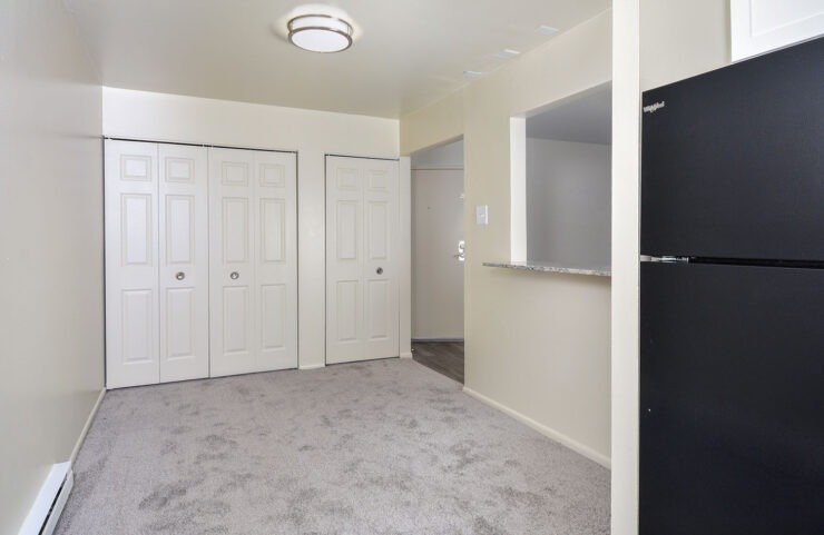 Dining room with storage space 