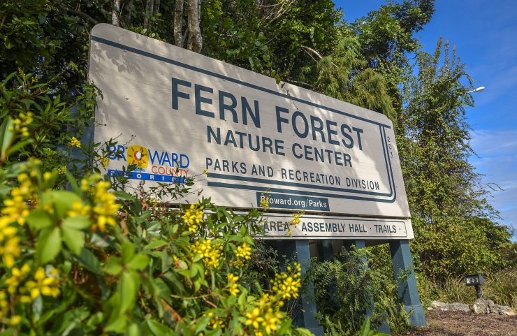 Nearby: Fern Forest Nature Center signage 