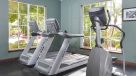 two treadmills and an elliptical in the fitness center