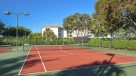 lighted tennis court
