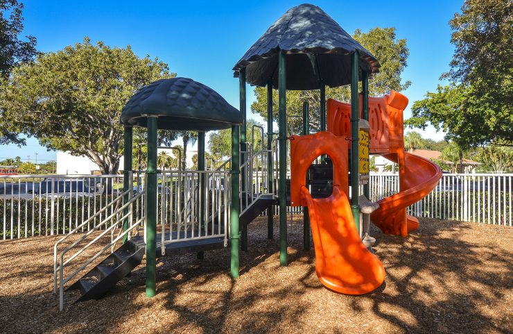playground with two slides 