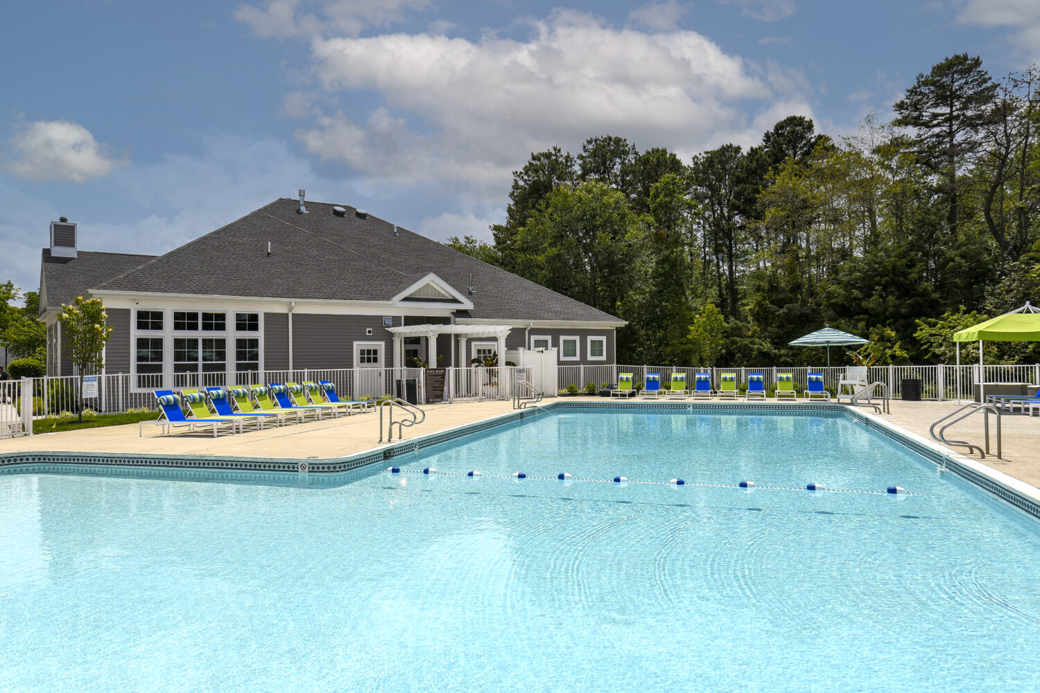 outdoor pool with clubhouse