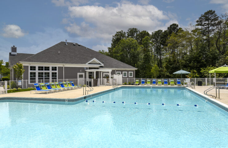 outdoor pool with clubhouse
