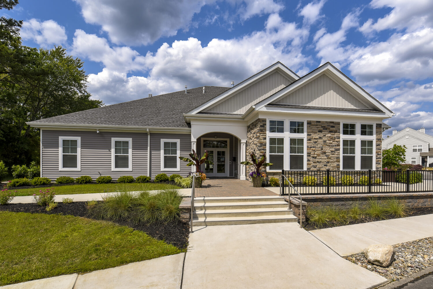 Exterior view of the clubhouse
