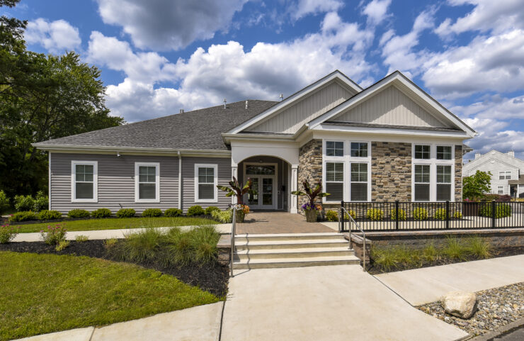 Exterior view of the clubhouse