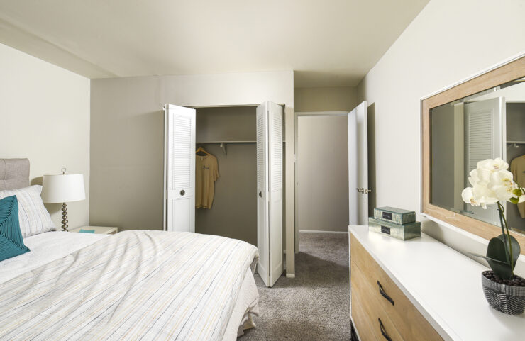 primary bedroom with large closet