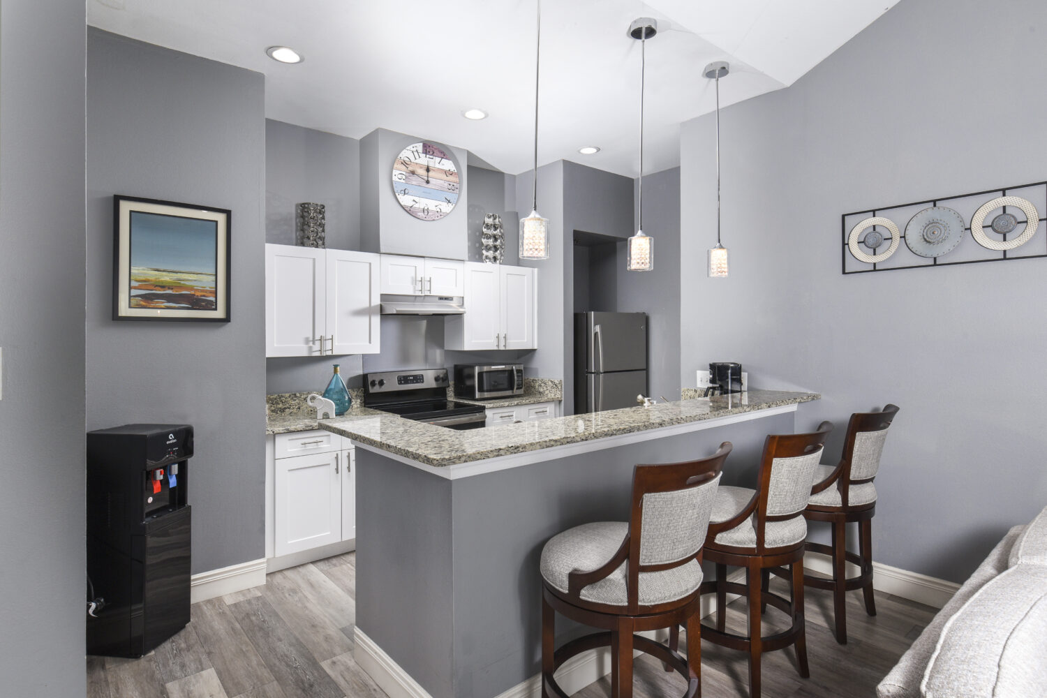 communal kitchen in clubhouse 