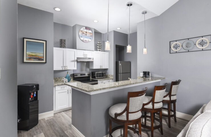 communal kitchen in clubhouse 