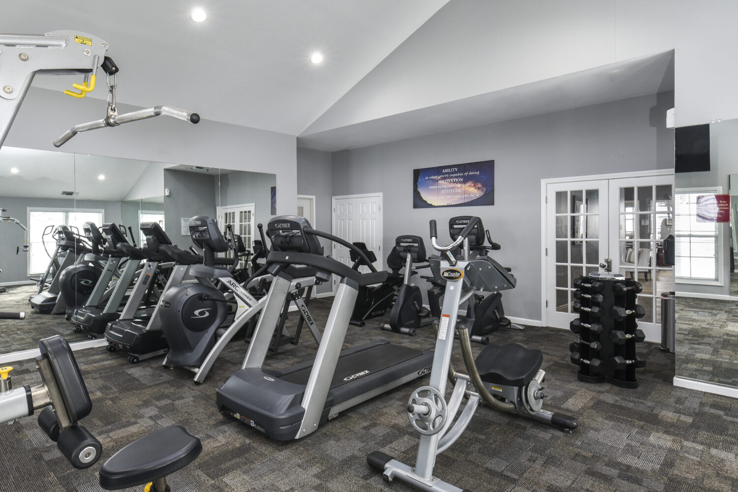 cardio equipment in the fitness center 