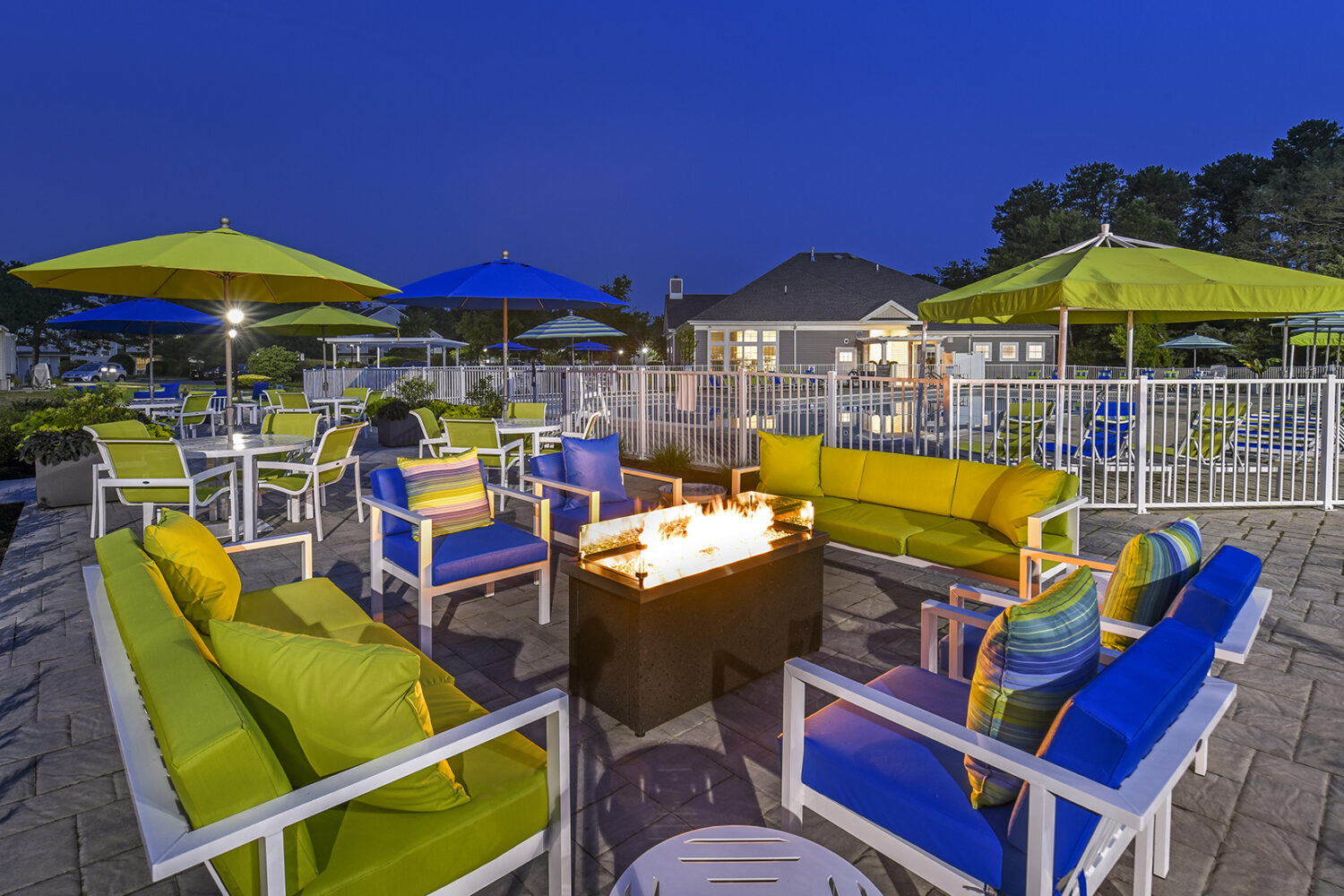 poolside fire pits