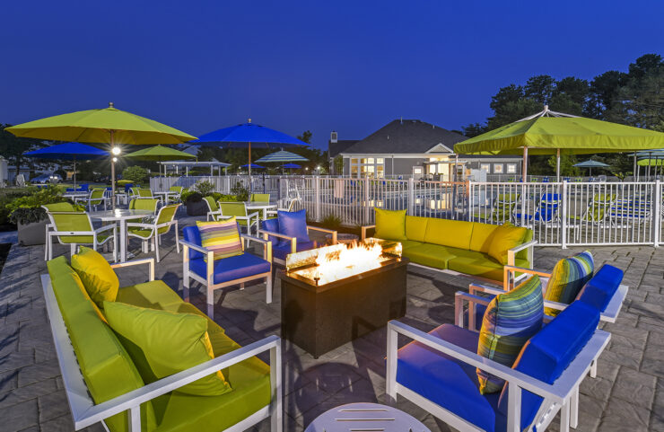 poolside fire pits