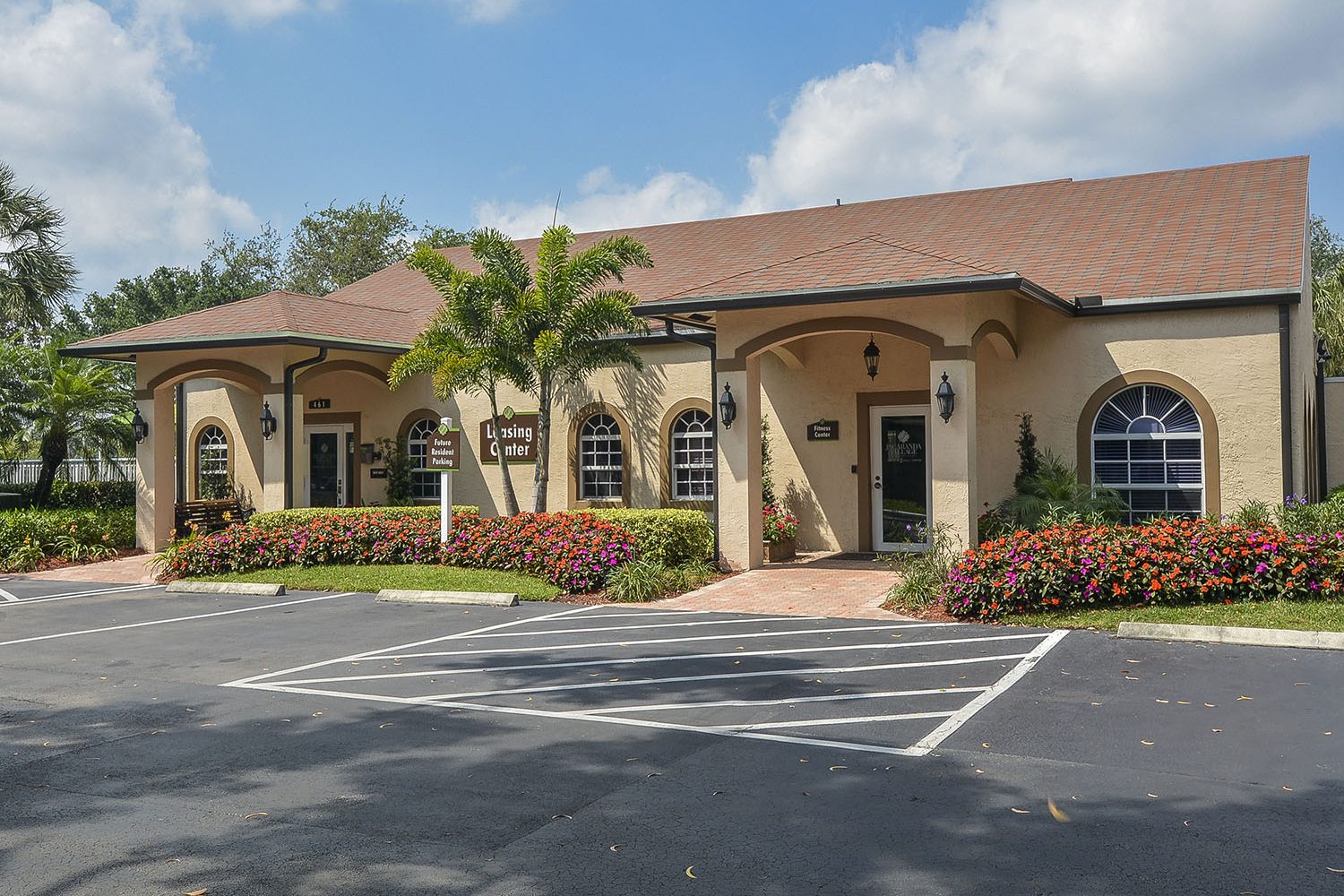 leasing and fitness center entrance 