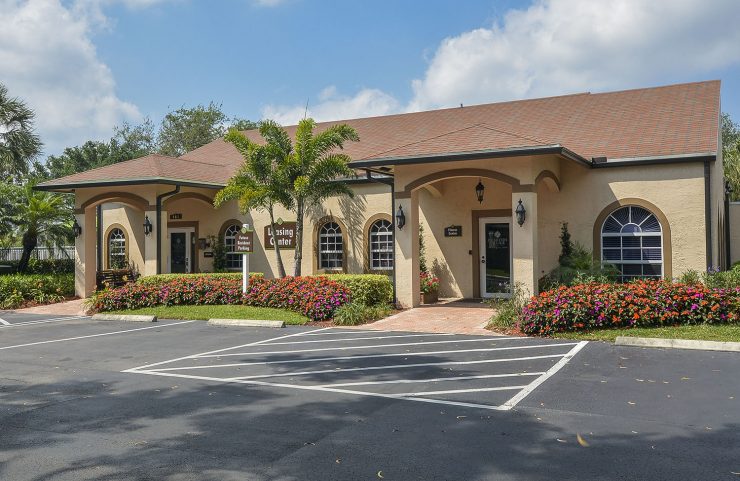 leasing and fitness center entrance 