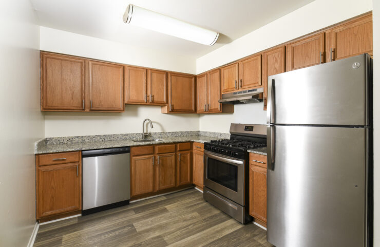 renovated, large kitchen with tons of cabinet and counter space 