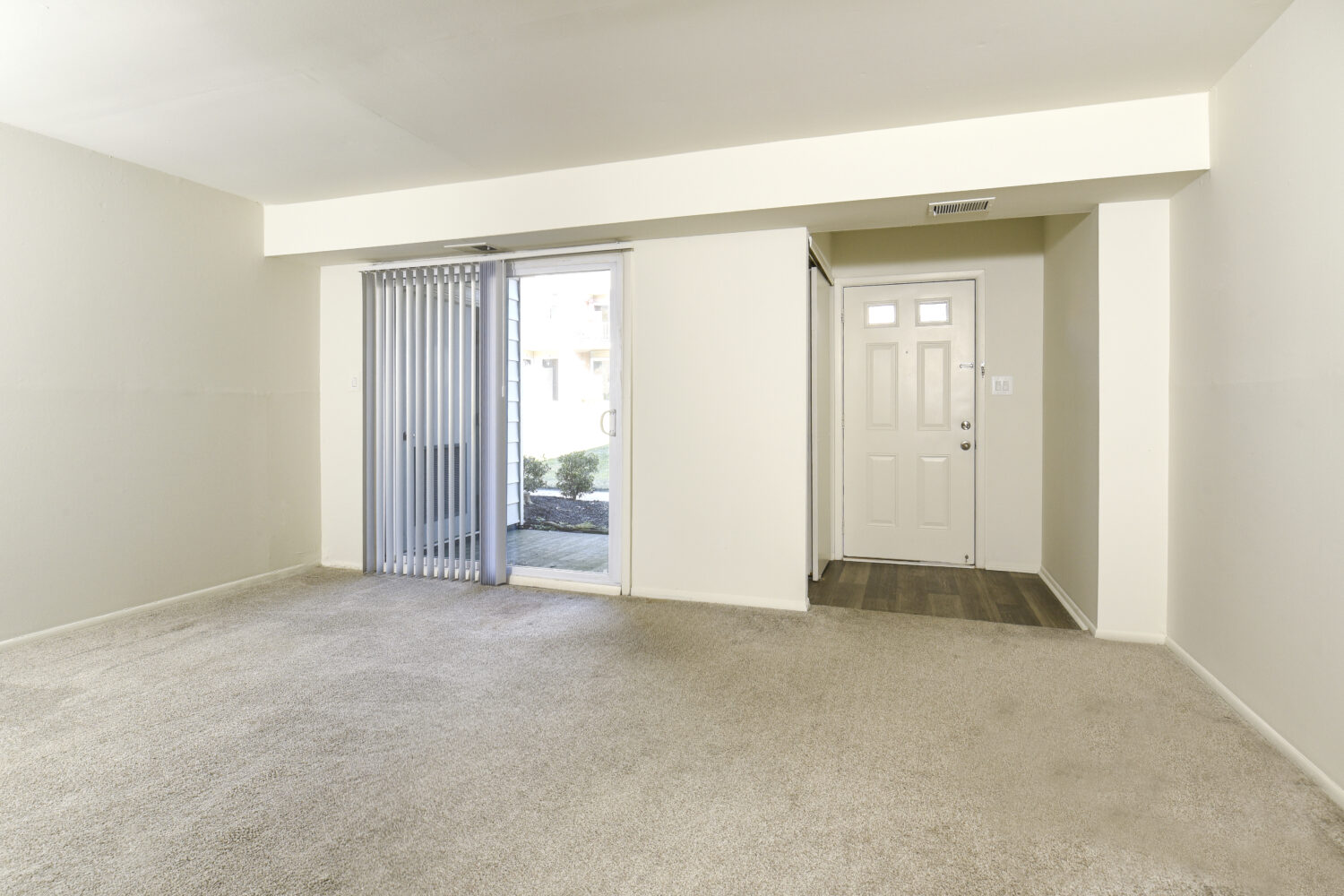living room with sliding door to patio
