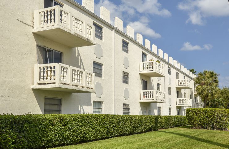 exterior photo of building with balconies
