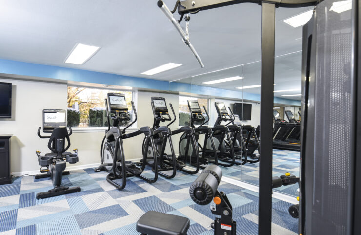 Fitness center cardio machines