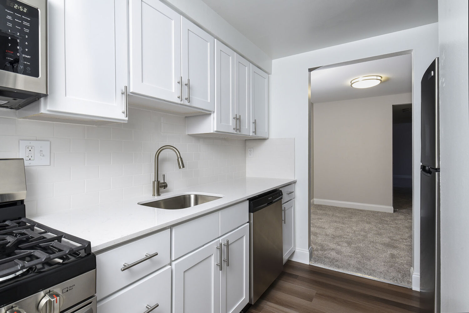 Kitchen with granite countertops