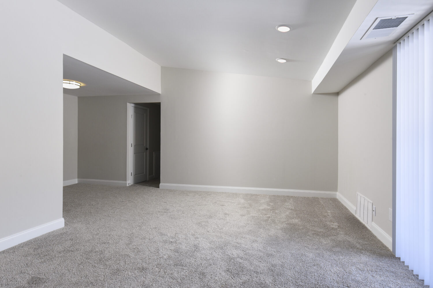 living room with wall to wall carpet