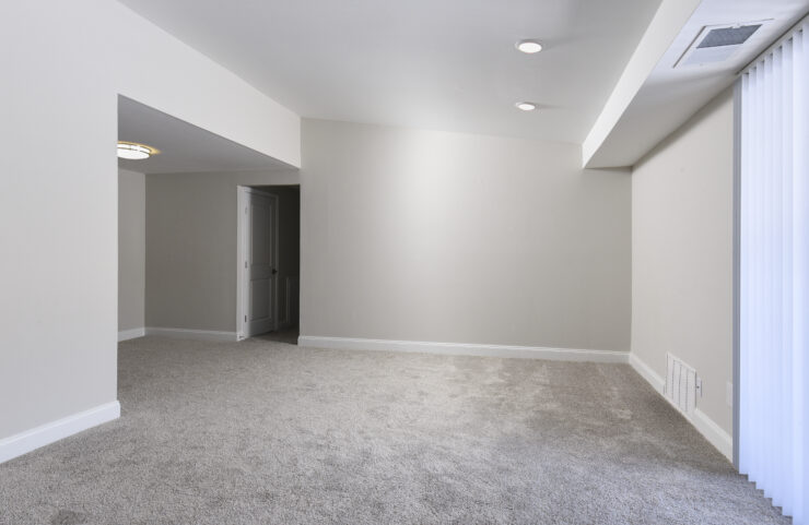 living room with wall to wall carpet