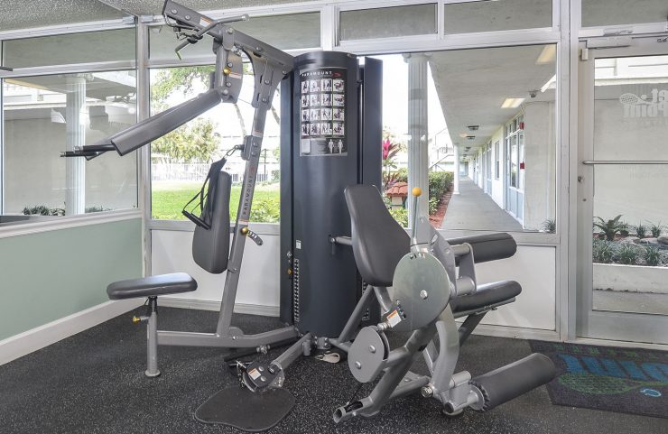 weight machine in the fitness center 