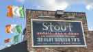 Nearby: Stout Sports Bar & Grill signage