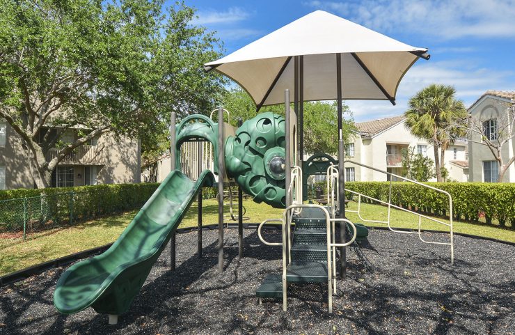 playground with two slides 