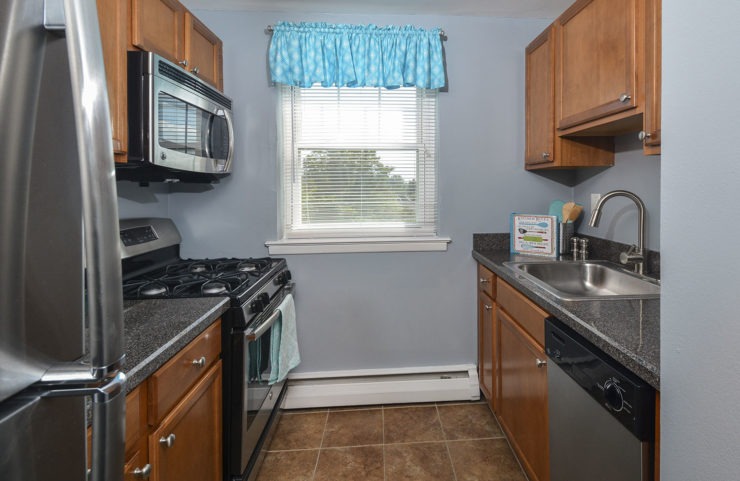 kitchen with gas stove and stainless steel appliances 