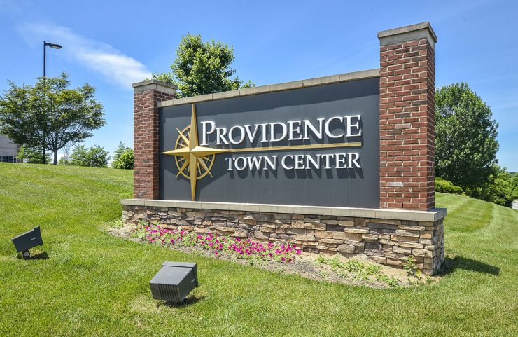 Nearby: Providence Town Center signage 